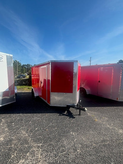 6x12 SA Cargo Enclosed Trailer - Red