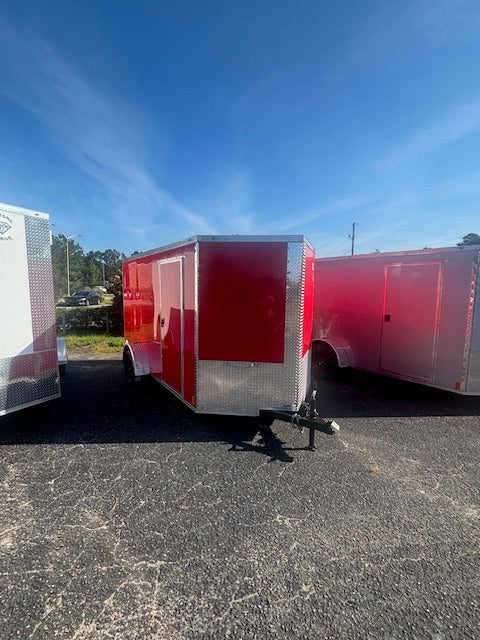 6x12 SA Cargo Enclosed Trailer - Red