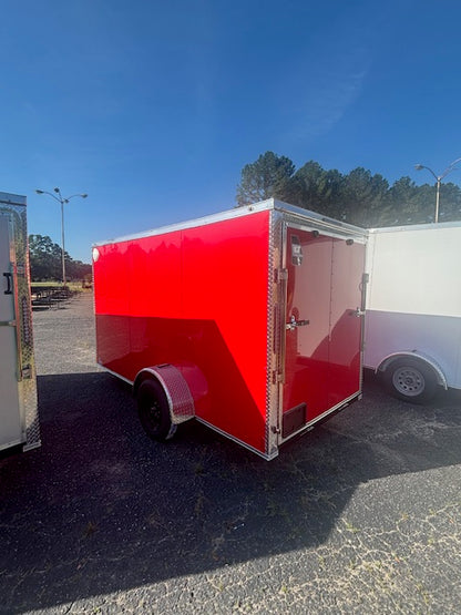 6x12 SA Cargo Enclosed Trailer - Red